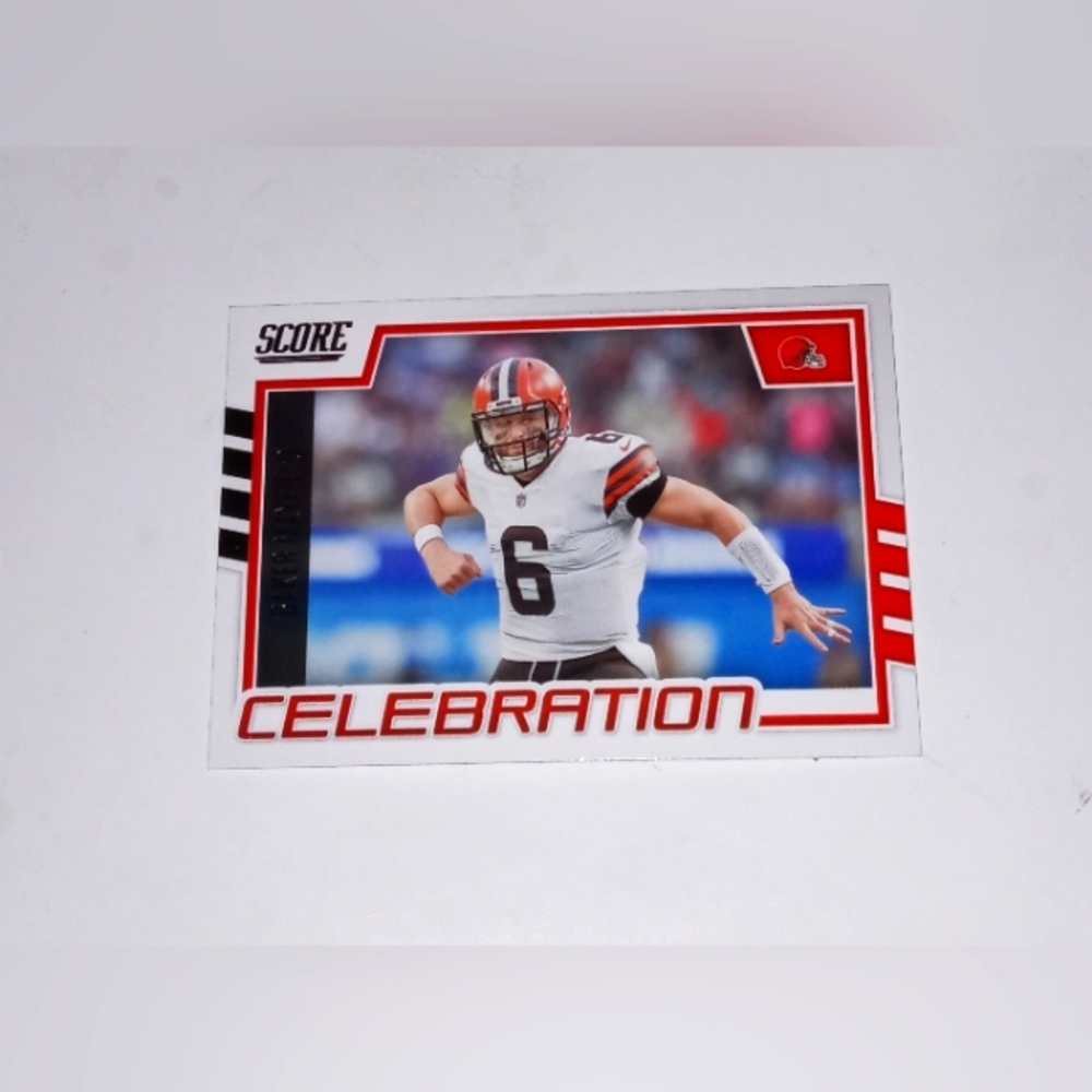 Baker Mayfield Celebration 2023 Panini Score Football #C-BM